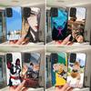 Cute Cartoon Cats Flower Case For Samsung Galaxy A52 A52S A72 4G 5G Tempered Glass Phone Case Protective Back Cover Hard Shell