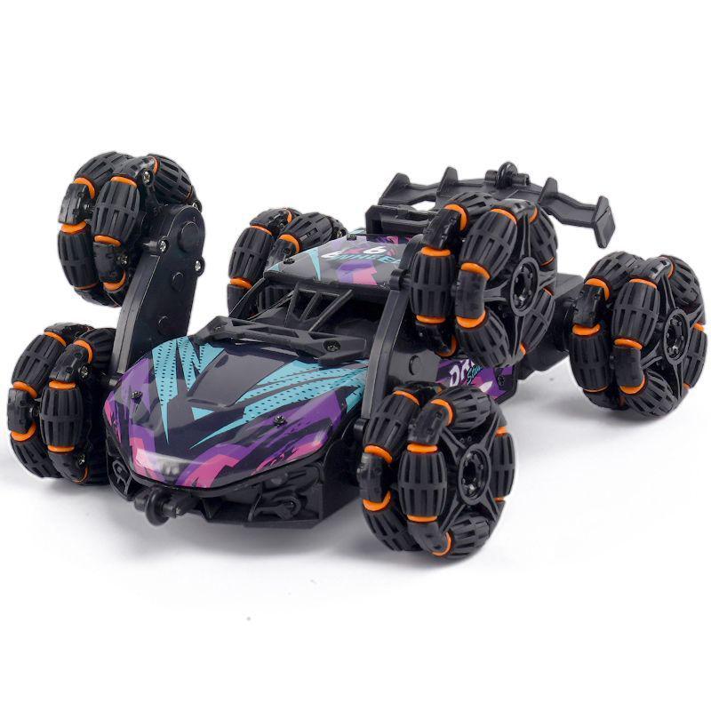 Six-Wheel Alloy Remote Control Off-Road Stunt Car with Gesture Sensing and Spray for Kids