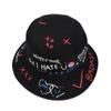 Модная уличная шляпа Харадзюку с граффити, шляпа рыбака, шляпа-ведро, хип-хоп кепка
