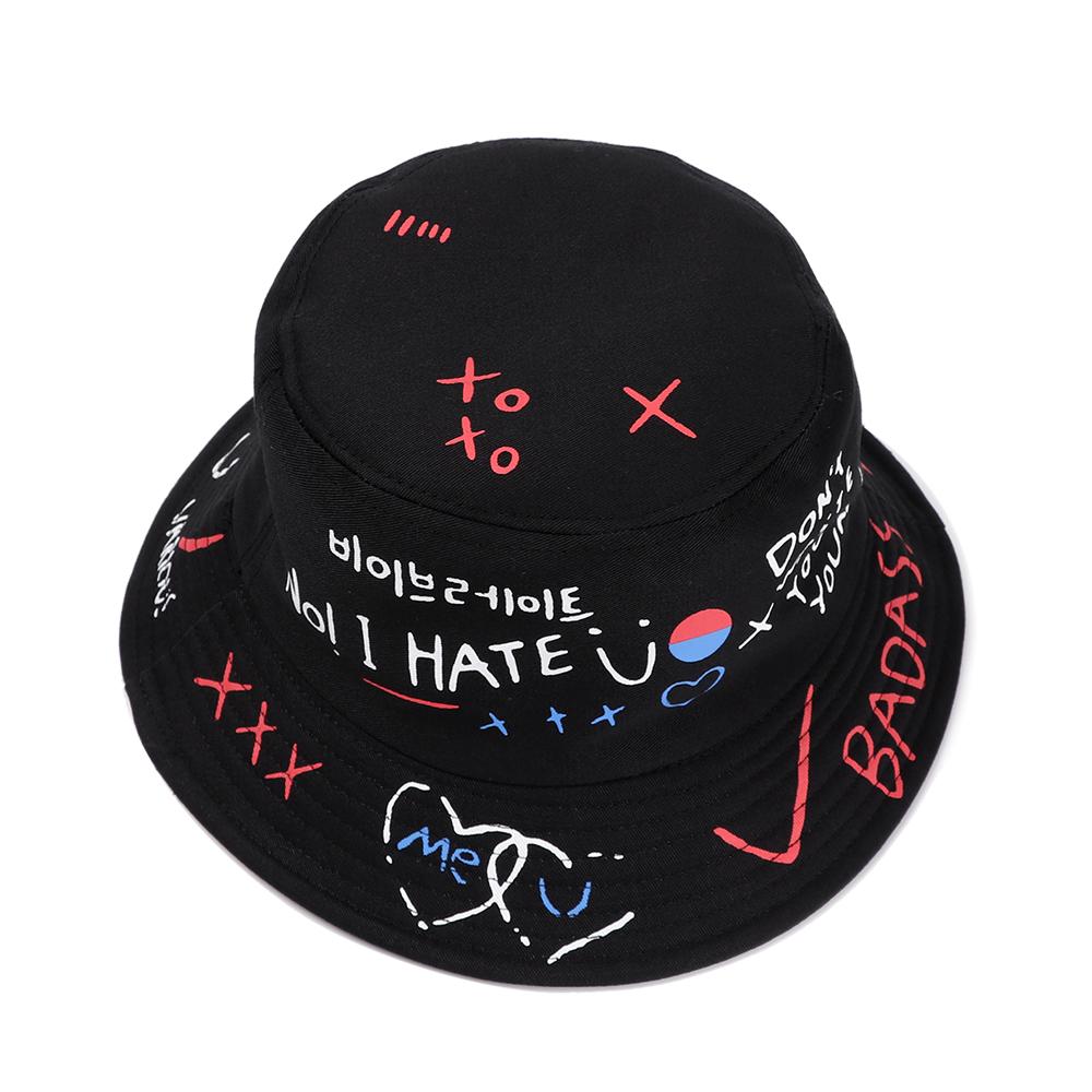 Модная уличная шляпа Харадзюку с граффити, шляпа рыбака, шляпа-ведро, хип-хоп кепка