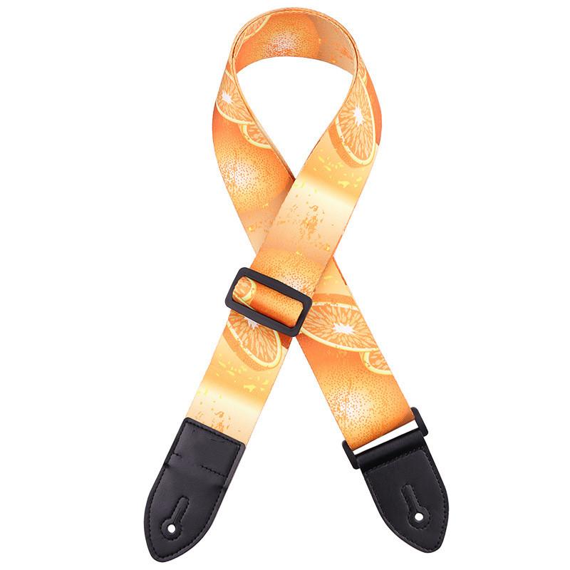 Регулируемый кожаный и тканевый гитарный ремень в этническом стиле с различными узорами для акустических и бас-гитар