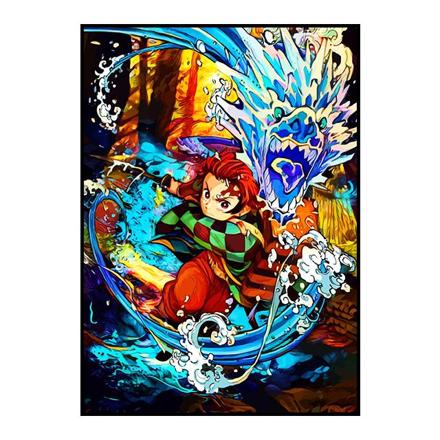 Убийца демонов аниме постер Камадо Танджиро украшение фреска Агацума Зеницу декоративная живопись настенная художественная картина домашний декор подарок без рамки