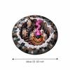 Anti-Slip Backing Halloween Area Rug Round Shape Round Floor Mat  Living Room Decor