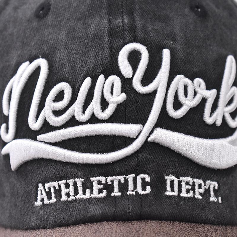 Pure Cotton Baseball Cap NEW YORK Big Embroidered Sports Baseball Cap Personalized Cap
