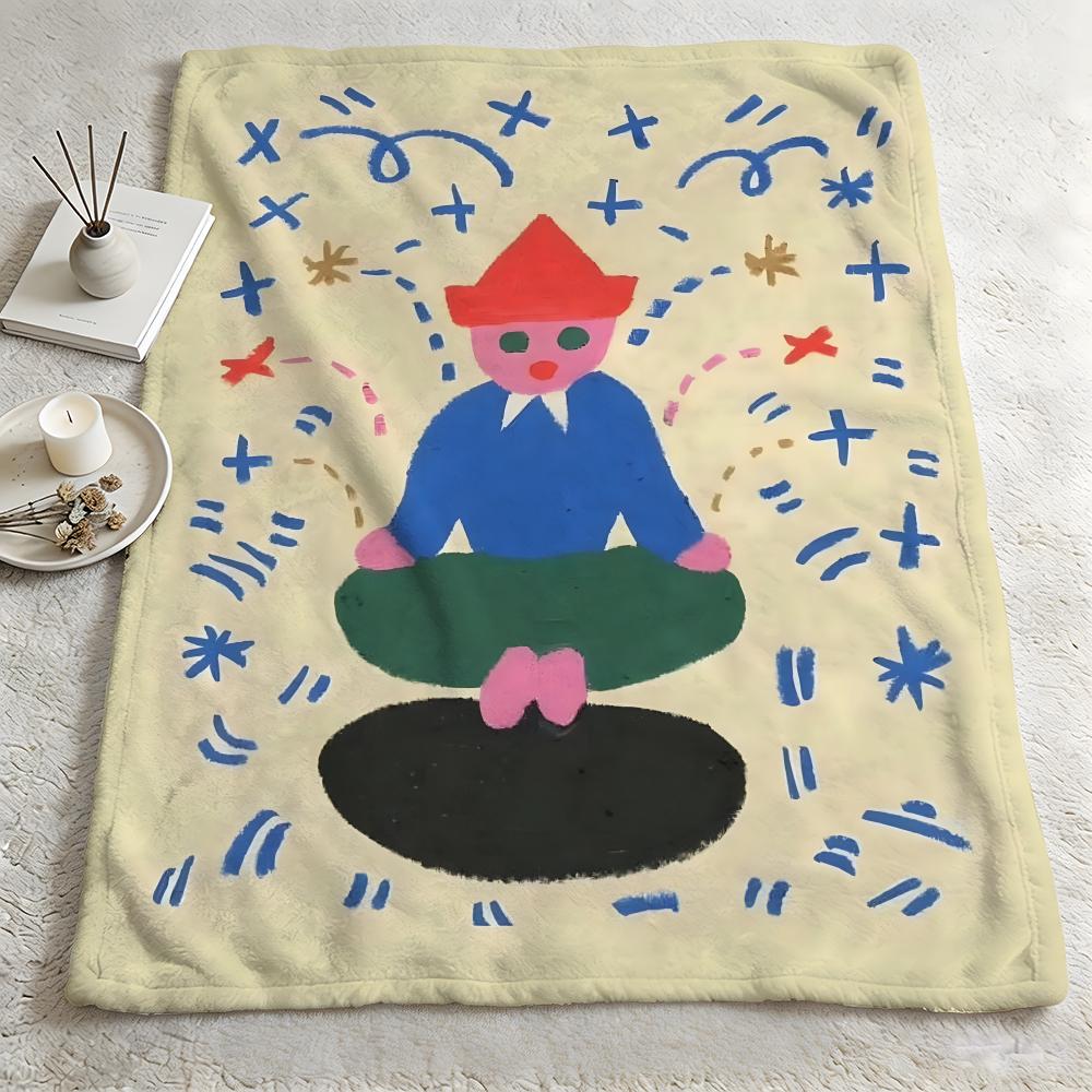 artist KKatie Bennn Throw Warm Soft Flannel Blanket Multiuse for Sofa Bed Camping Travel Nap