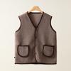 Lamb Velvet Vest Outer Wear Vest Women's Large Size Plus Velvet Outer Wear Autumn and Winter Fashion