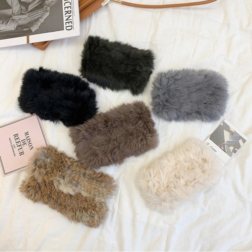 Thick Plush Headbands Soft Plush Knit Headbands Cozy Wide Headbands For Women