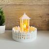 3D Castle House Calendar Number Countdown Tray Silicone Mold DIY Hollow Design Candlestick Candle Resin Crafts Home Decoration