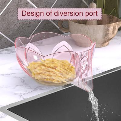 Корзина для слива фруктов и овощей дуршлаг с носиком миска для мытья фруктов без BPA с контейнером-сеткой