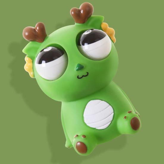 Мультяшный дракончик-сжиматель, мягкая игрушка-щипок, сногсшибательная игрушка-дракон, забавный взрыв глазного яблока