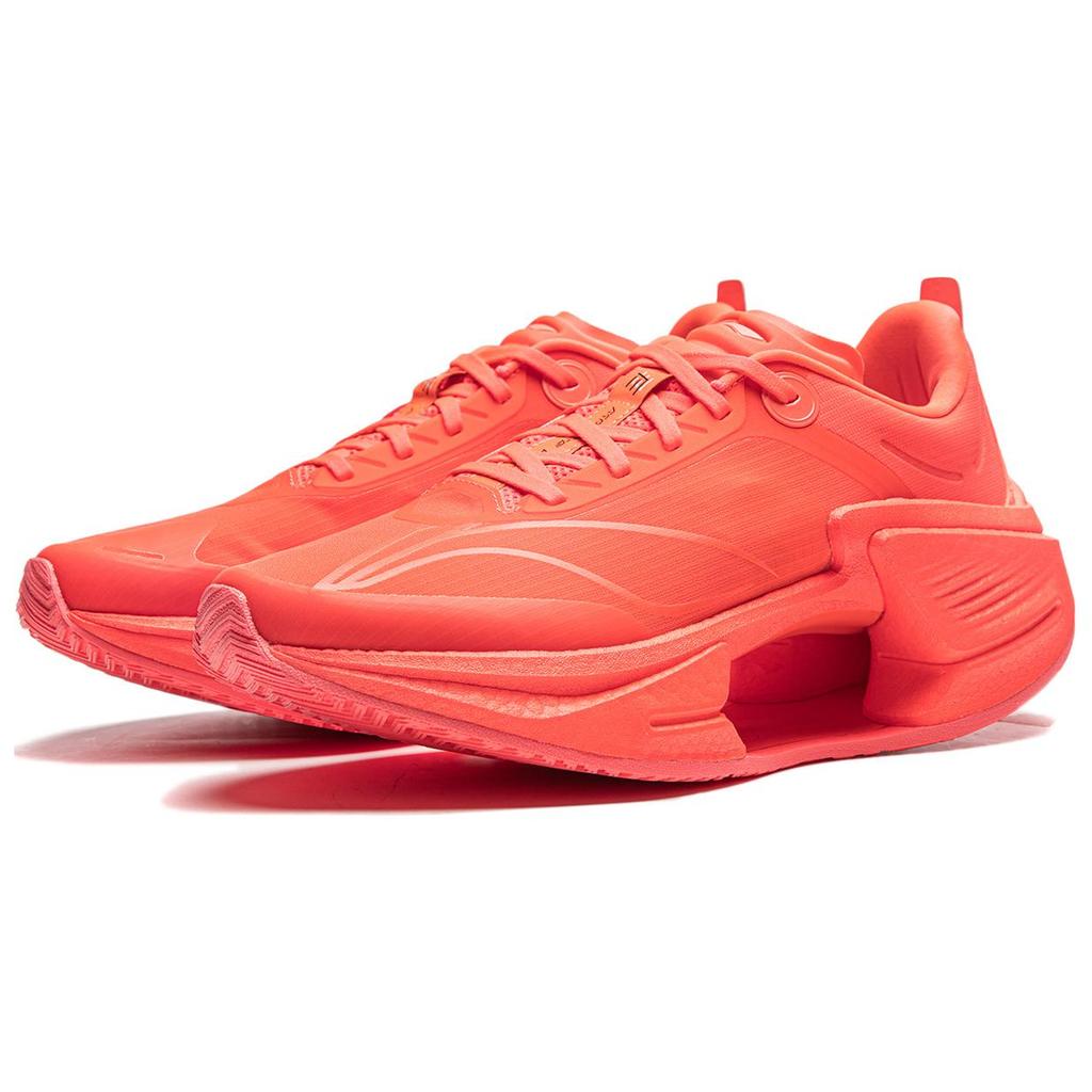 Li Ning Shadow 3 Essential Тканевая Амортизация Поддержка Отскок Низкий Профиль Повседневные Беговые Кроссовки Мужские Красные ARRU007-3