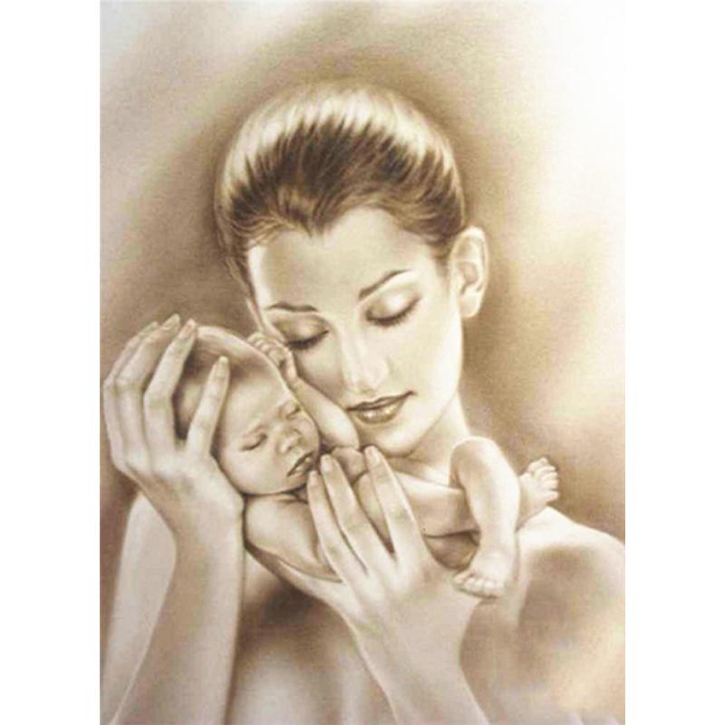 Full Radius Diamond Diamond Embroidery Mother's Newborn 5D DIY Diamond Painting Handmade Gift Embroidery Home Decoration
