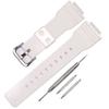 Waterproof Rubber Replacement Watch Band for Casio GMA-S110, GMA-120, and GMA-130, Women's Resin Strap, 16mm