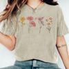 2024 женские футболки с 3D цветочным принтом, топ, короткий пуловер с рукавами, летняя модная повседневная футболка большого размера с круглым вырезом, женская одежда