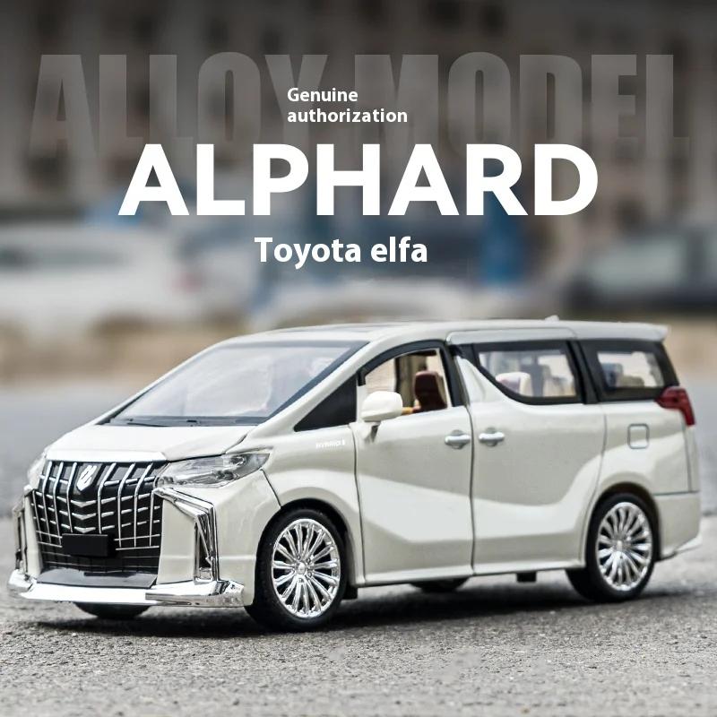 1/24 TOYOTA Alphard Luxury MPV литая модель автомобиля из сплава металла со звуком и светом коллекционирование хобби высокая имитационная модель подарок для мальчика