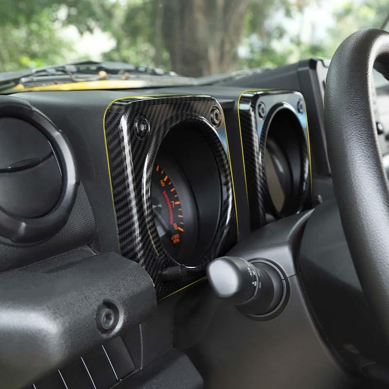  Декоративные наклейки на приборную панель автомобиля из АБС-пластика для Suzuki Jimny 2019, аксессуары для интерьера с принтом из углеродного волокна