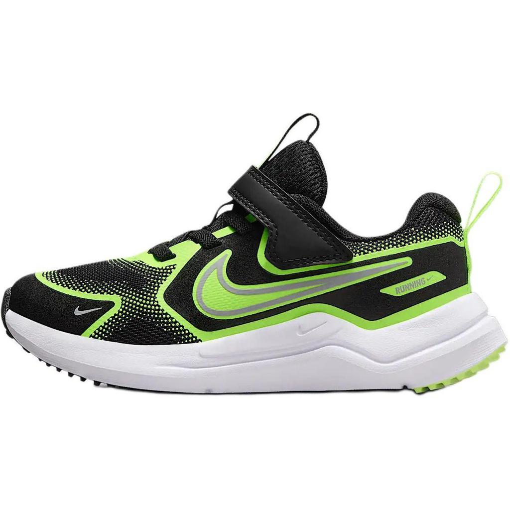 Nike Cosmic Runner Breathable Low top Kids Lifestyle Shoes Black Green Kids' HM4400-005