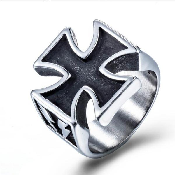 Man Punk Cool Cross Rings For Men 3D Cross Style Rings Men Fashion Jewellery Unique Gifts