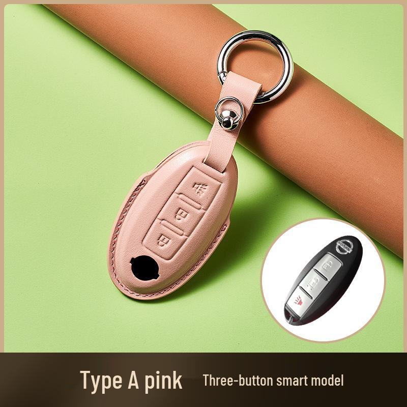 Ключница из коровьей кожи растительного дубления для ключа от автомобиля New Sylphy Murano, ручная работа, дизайн с пряжкой для мужчин