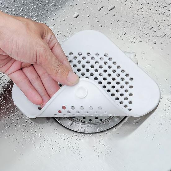 Sink Strainer with Suction Cups Anti-slip Even Mesh Smooth Water Flow Prevents Hair Clogging Non-deforming Drain Filter