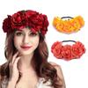 Венок из красных роз в мексиканском стиле, свадебный головной убор, головной убор в виде цветка розы, маскарад