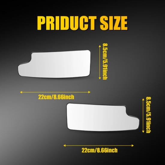 Pair Lower Heated Mirror Glass for - Chevy Silverado Sierra 1500 2500HD