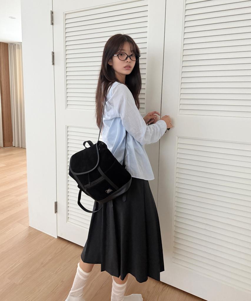 Lee Кожаный Мини-Рюкзак Color Block Замша Черный