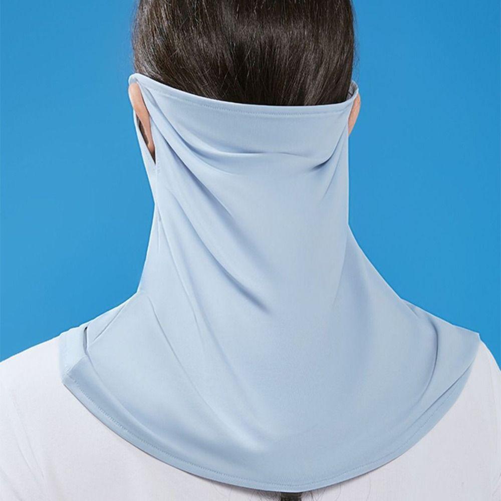 Summer Face Scarves Face Cover Solid Color Sunscreen Face Scarf Breathable Neck Wrap Cover Golf