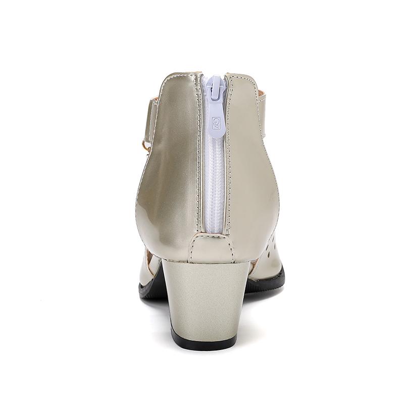 Женские босоножки на высоком каблуке, летние, удобные, универсальные, на толстом каблуке, большого размера, римские босоножки с рыбьим ртом