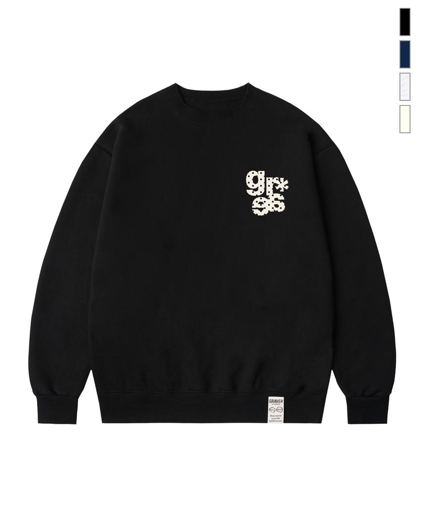 GRAVER [Unisex] Small Grae-S Dot Sweatshirt_4Color