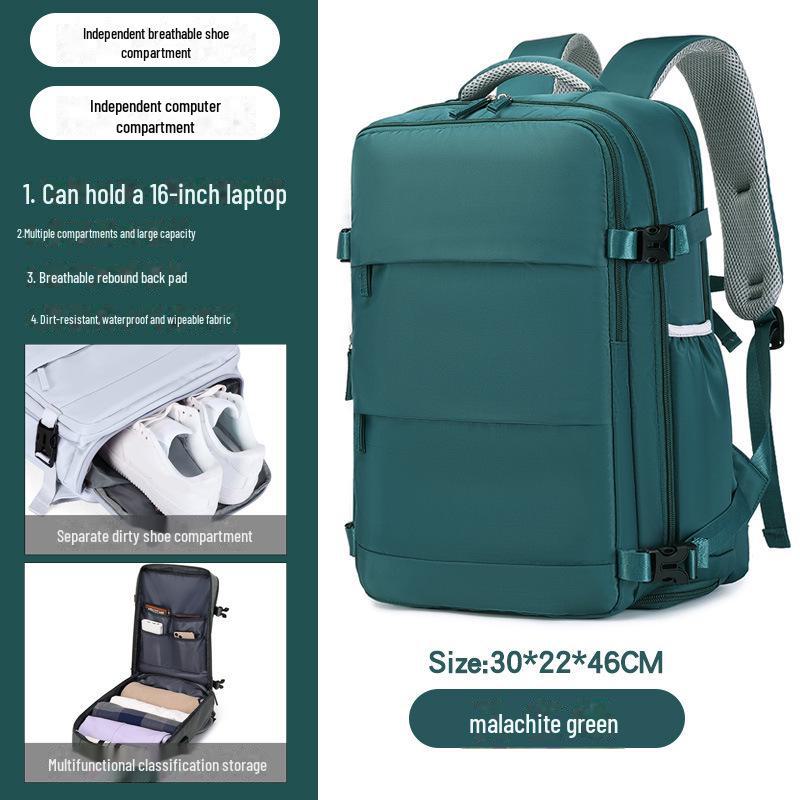 Дорожный рюкзак унисекс с отделением для обуви, легкий и вместительный, подойдет для работы, учебы или работы за компьютером.