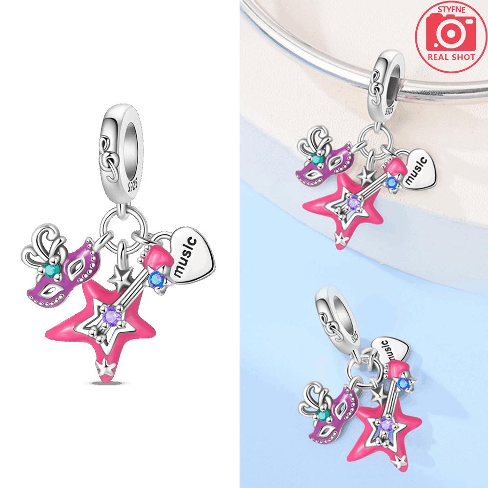 Balloon Butterfly Pendant Cherry Blossom Umbrella Beads Fit Bracelet Women Original Copper Jewelry Diy Anniversary Gift