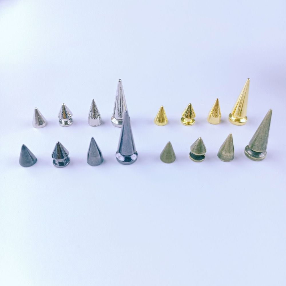 80 Sets Mixed Size Clothes Spikes Kit DIY Decoration Cone Screw Punk Rivet Leather Craft