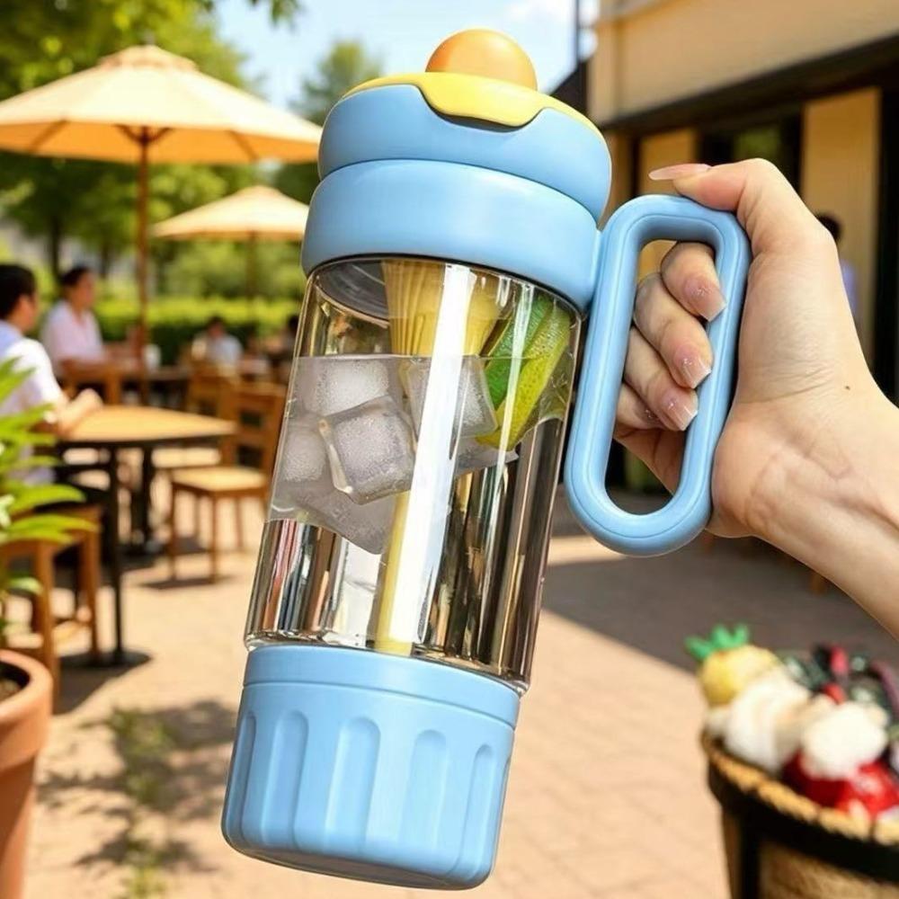 Leak-proof Sports Water Bottle Large Capacity Tea-water Separation Cup Tea Partition Cup  Travel