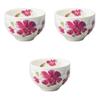 Setomonohonpo Set of 3 Red Flower Sake Bowls X Sake Ceramic (Setomonohonpo) [10.2 7cm] Bowls,