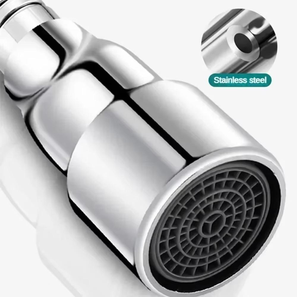 360° Rotation Nozzle Aerator Stainless Steel Anti-Splash Nozzle Universal Faucet Extender Bathroom