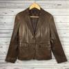 Sheepskin Leather Jacket 2-Button Brown Women's S(USED)