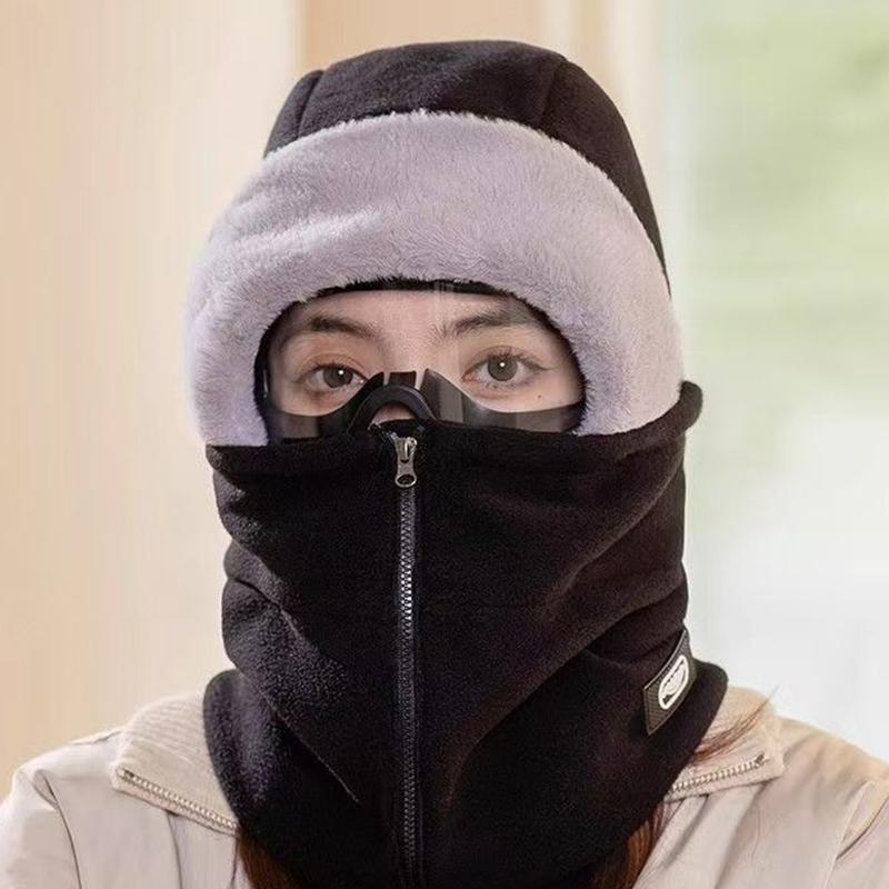 Зимняя шапка для мужчин и женщин, ветрозащитная, с защитой ушей, бафф на шею, утолщенная маска для езды на велосипеде, теплая и защитная, для улицы