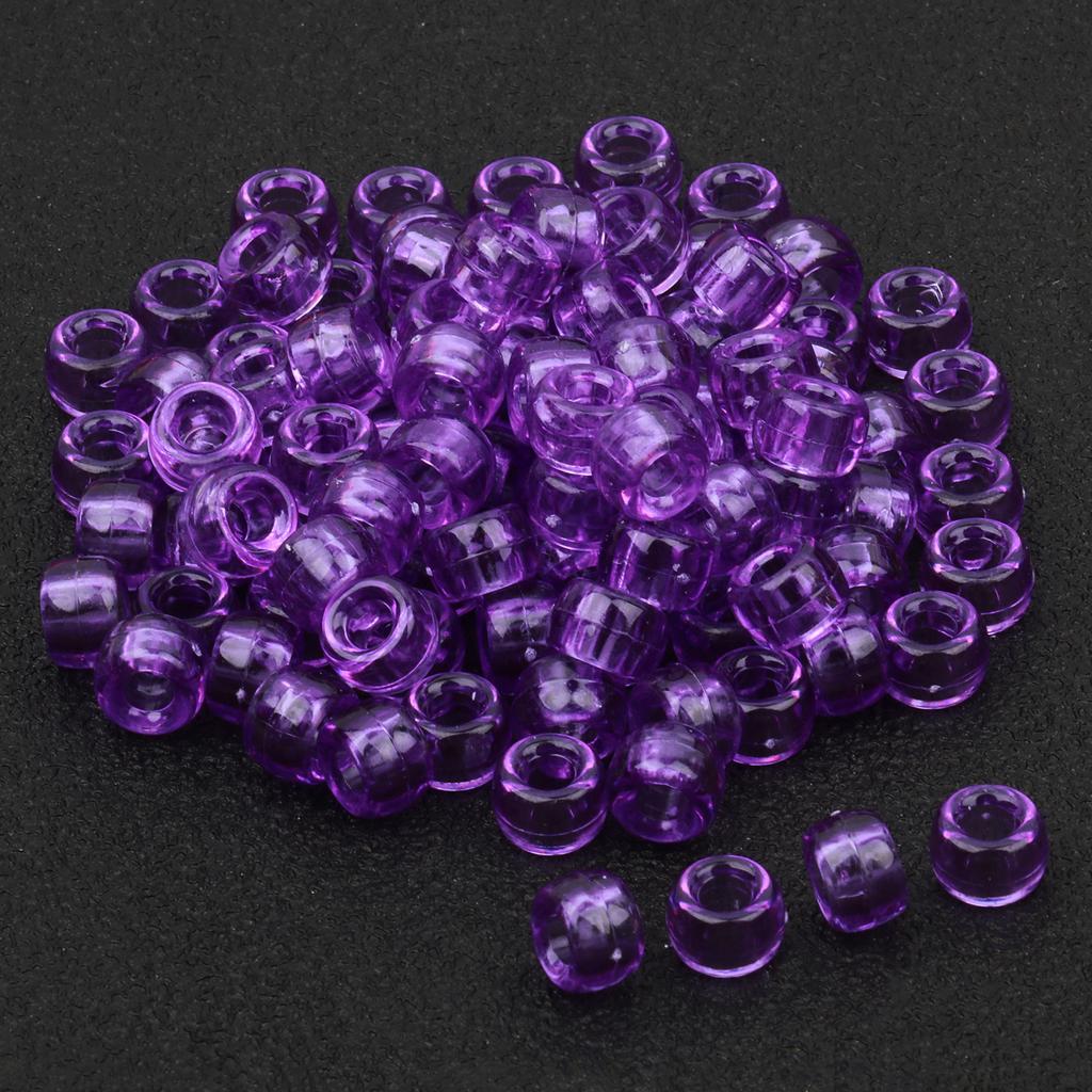 100 шт./пакет 6x9 мм бусины пони оптом, прозрачные бусины пони для набора для изготовления браслетов, бусины канди, бусины для волос для кос, бусины для рукоделия для изготовления ювелирных изделий