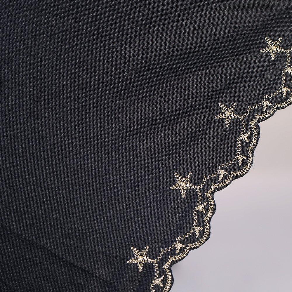 Parasol Shade Star Pattern Scallop Mini Black 50cm Completely Blackout UV Protection For Both Sunny and Rainy Folding Umbrella [2022] Wpc. 100%