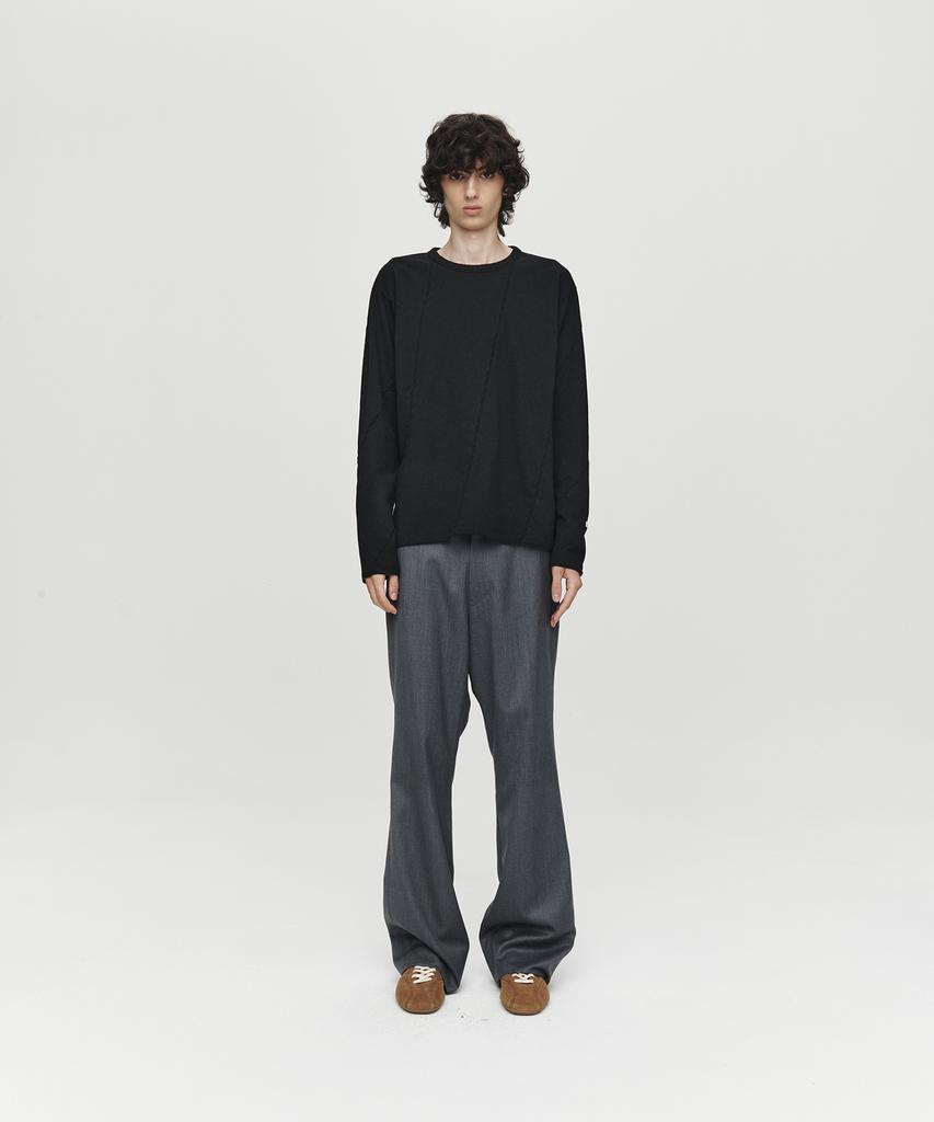 Hoite Wool Slim Pants (Grey)