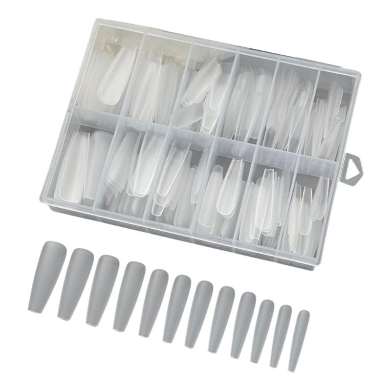240 Pcs Clear False Nail Tips Full Cover Stick on Nail Press On Nail Artificial Nail Extras Long Nail Tips