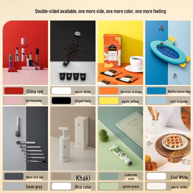 Однотонный фон для фотосъемки - Пленочный ПВХ для косметики, натюрморта, тортов и пищевой фотосъемки