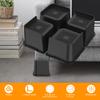 4Pcs Heavy Furniture Foot Non-Slip Bed Risers Household Heightening Feet Support 5000 Lbs Sofa Tables Bed Furniture Accessories