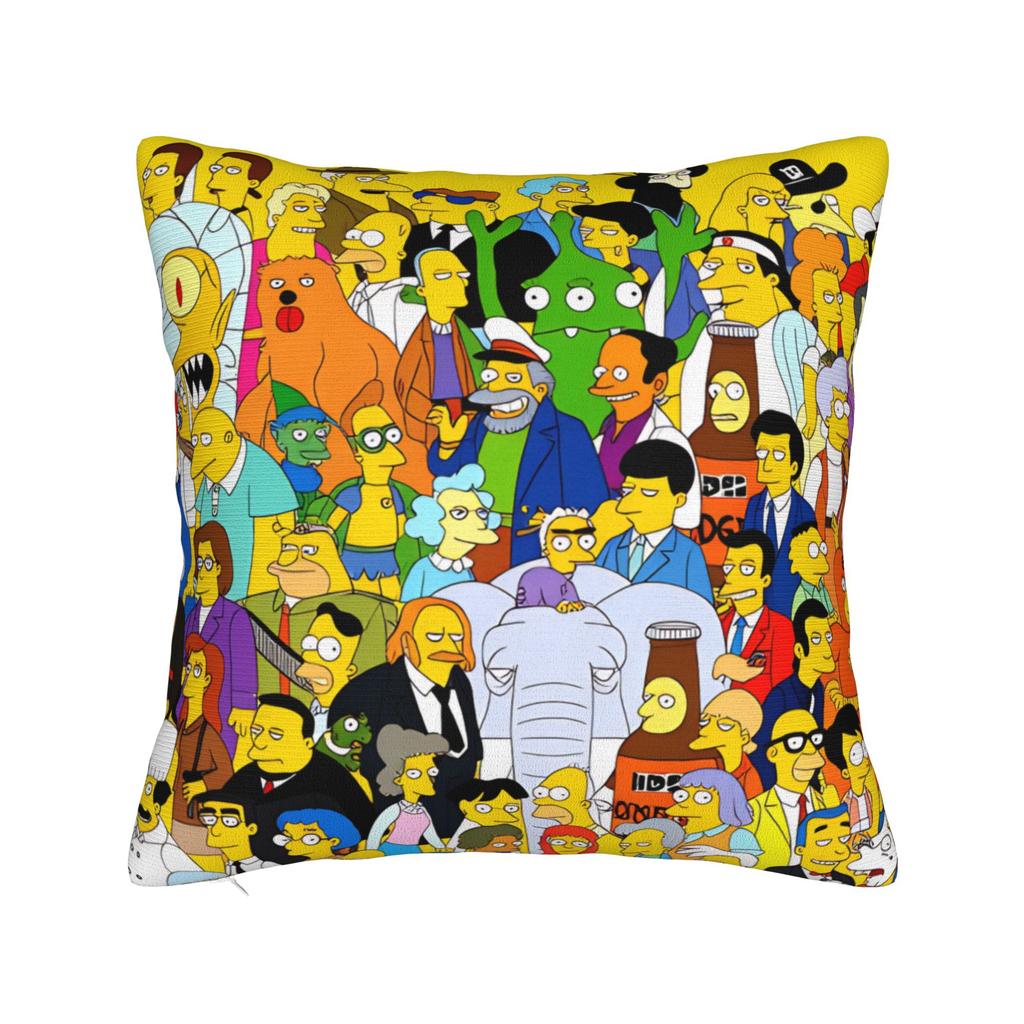 Pillow Cover SSimpsons Family Haunted House Halloween  Vintage Pillow Case For Sofa Bedroom Home Decor Pillowcases
