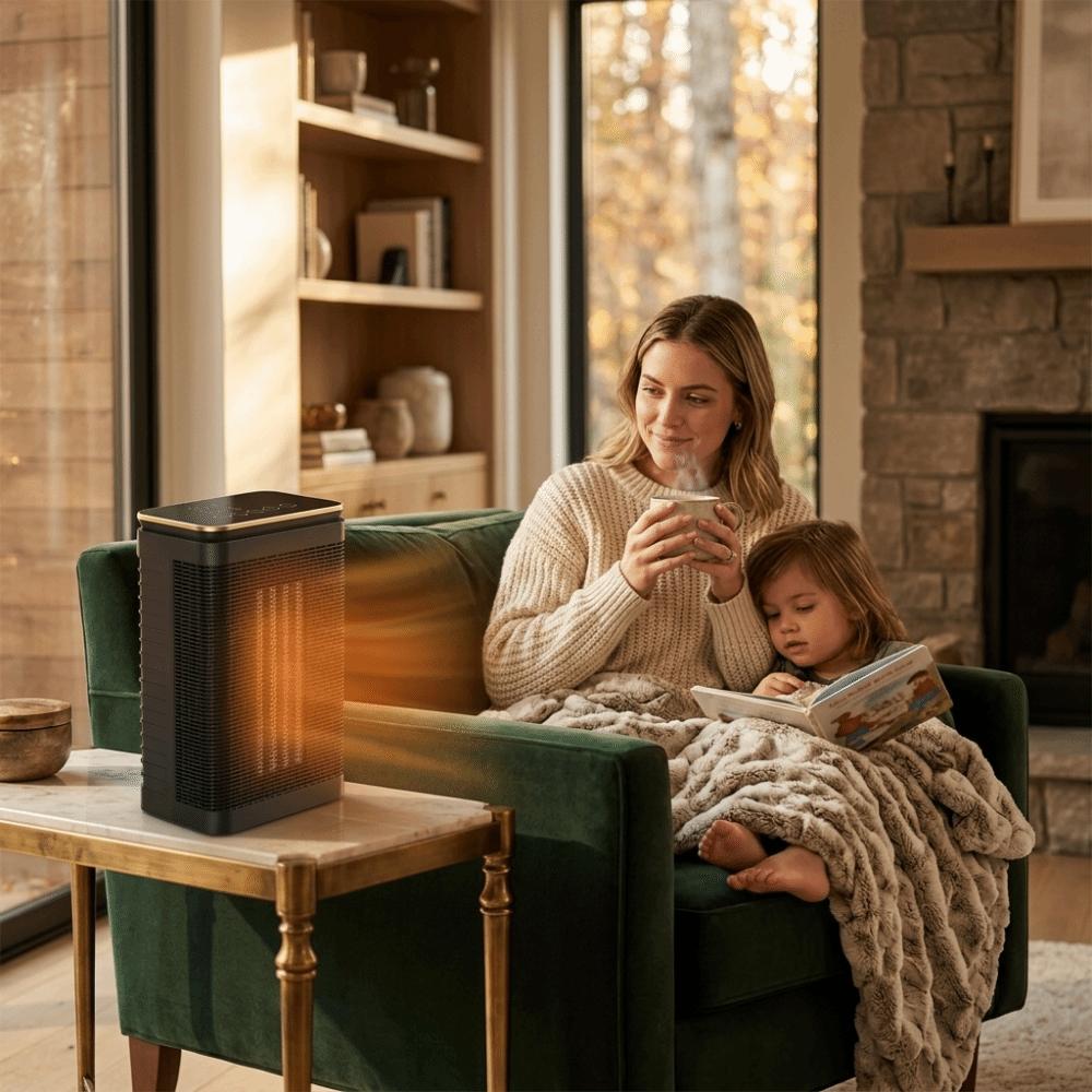 Fast Heating Electric Heater Oscillation Function PTC Heater Cold Days Space Heater Desktop Use