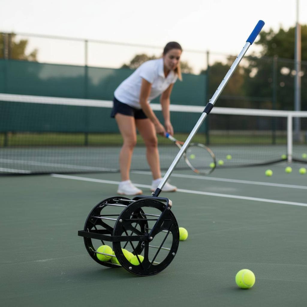 Tennis Ball Picker Training Helper Tennis Ball Collector Sports Gear High Performance Lightweight For Coaches