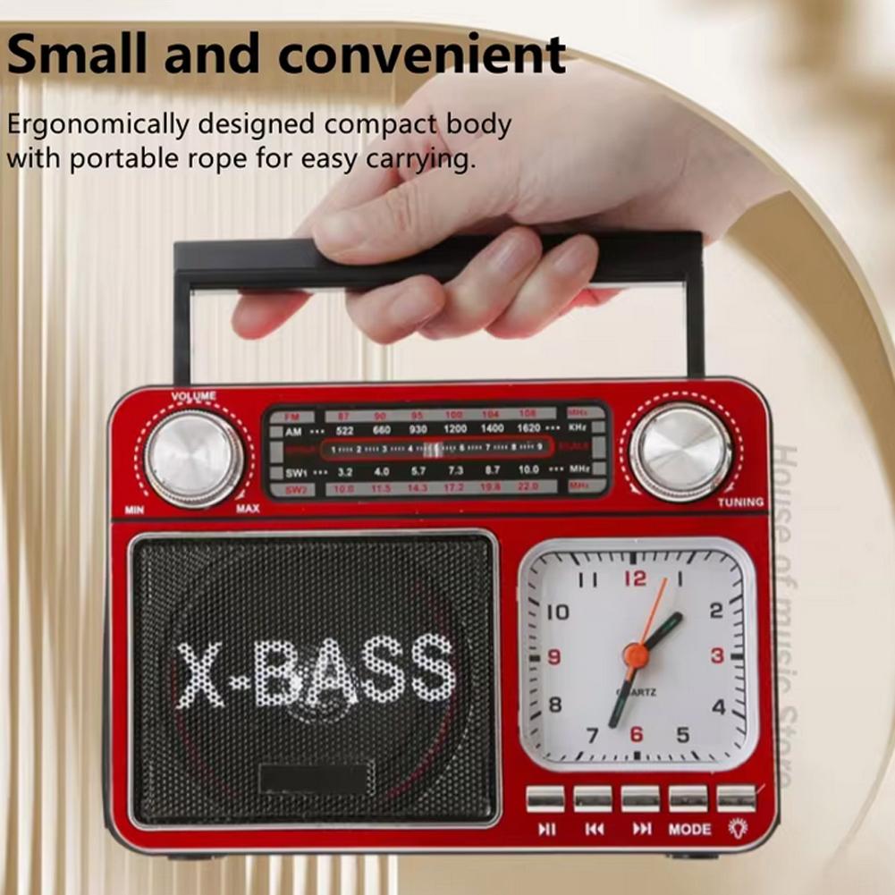 Портативное AM/FM/SW ретро радио винтажное многофункциональное радио с динамиком фонарик BT5.0 TF карта для экстренных случаев в помещении и на открытом воздухе
