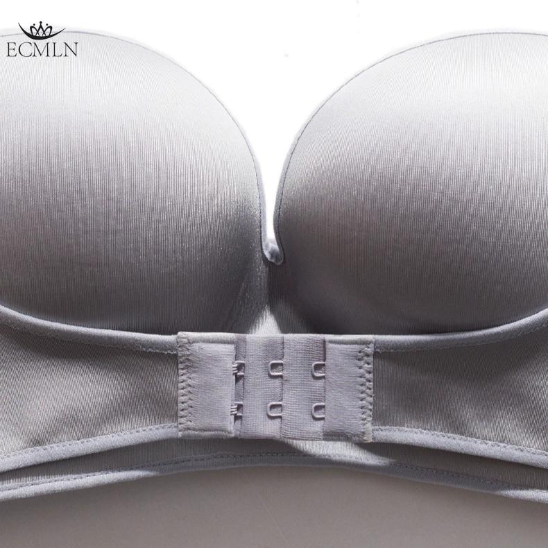 Front Closure Sexy Push Up Bra Women Invisible Bras Underwear Lingerie for Female Brassiere Strapless Seamless Bralette