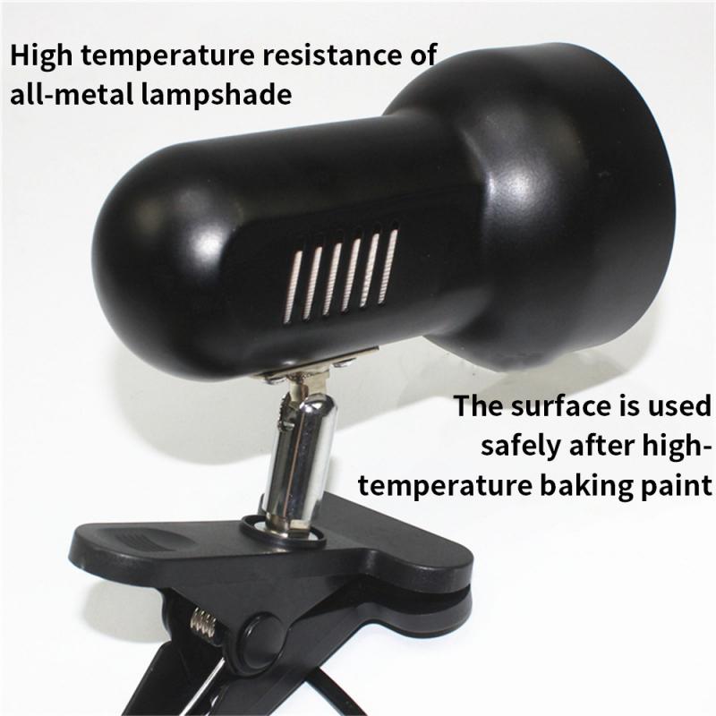 Настольная лампа для чтения с цельнометаллическим абажуром, мини-пристегивающаяся, портативная, гибкая, мини-пристегивающаяся, настольная лампа для учебы, переносная настольная лампа